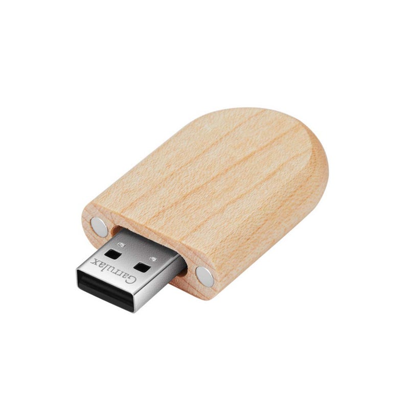 GARRULAX USB Flash Drive, Wooden 8GB / 16GB / 32GB USB2.0 USB Memory Stick Date Storage Pendrive Thumb Drive(32GB, Ellipse Maple) - Image 4